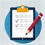 Clipboard and pen icon